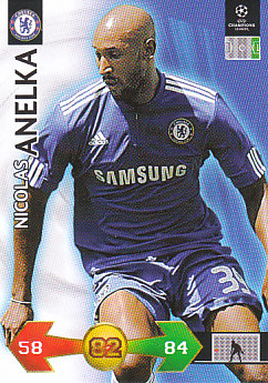 Nicolas Anelka Chelsea 2009/10 Panini Super Strikes CL #55